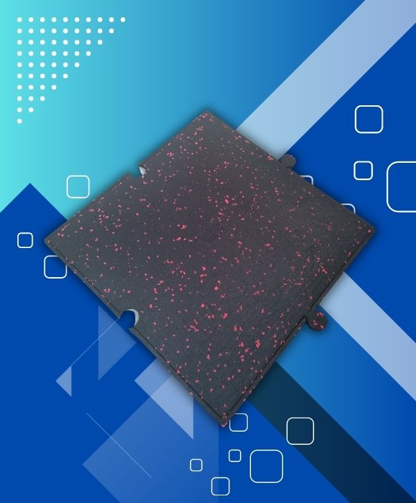 Piso de caucho chispas de color