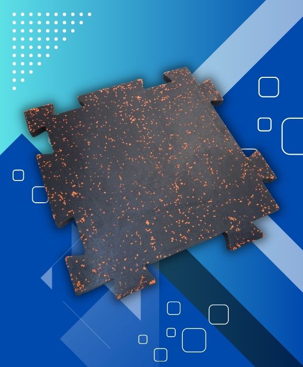 Piso de caucho chispas de color