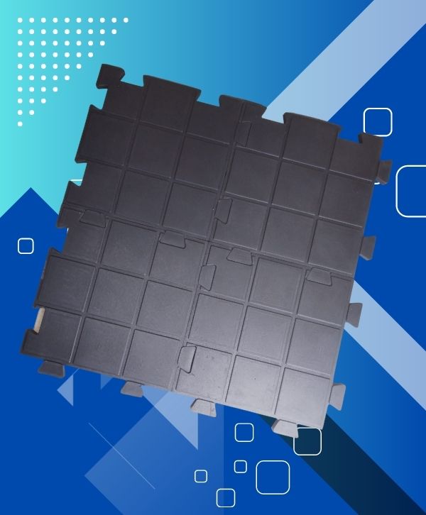 Pisos de caucho de 1 x 1 mt