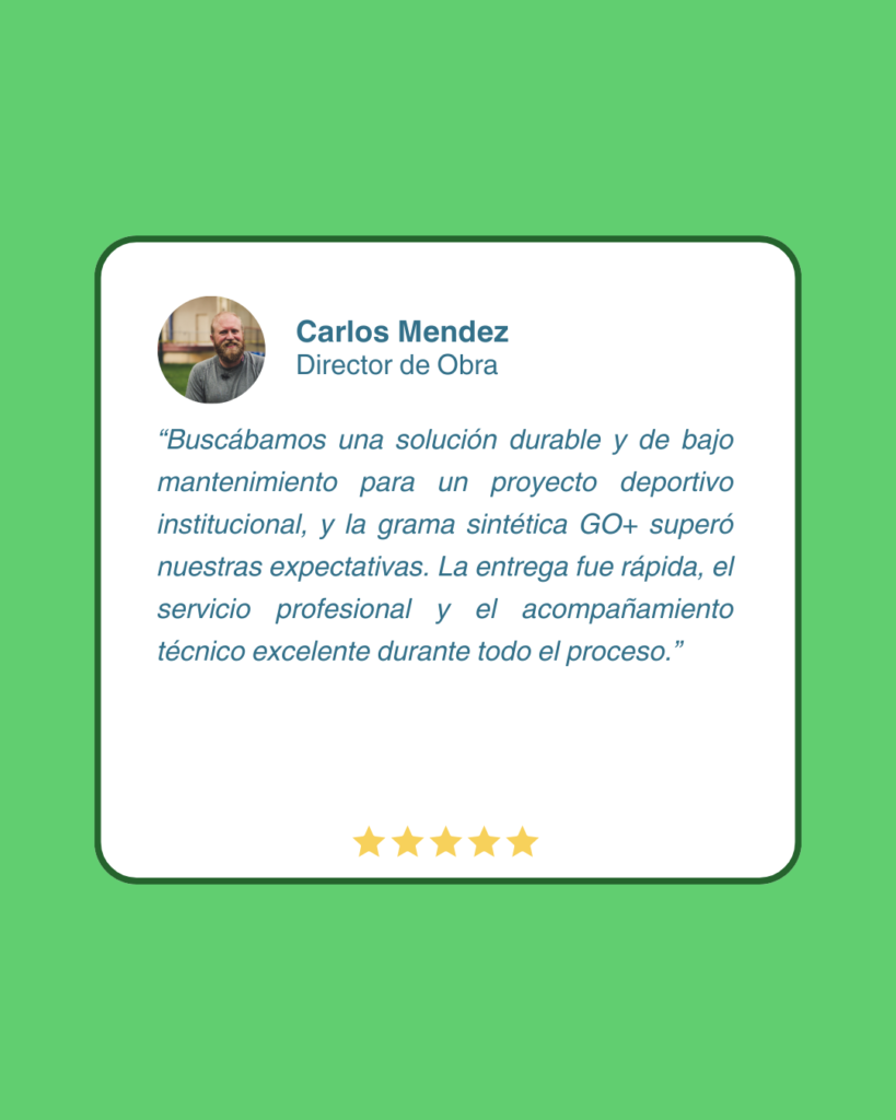 Grama Sintetica - Testimonio 1