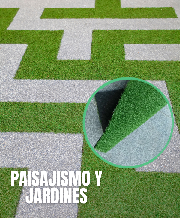 grama sintética para paisajismo y jardines